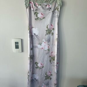 Floral Lace Trim dress